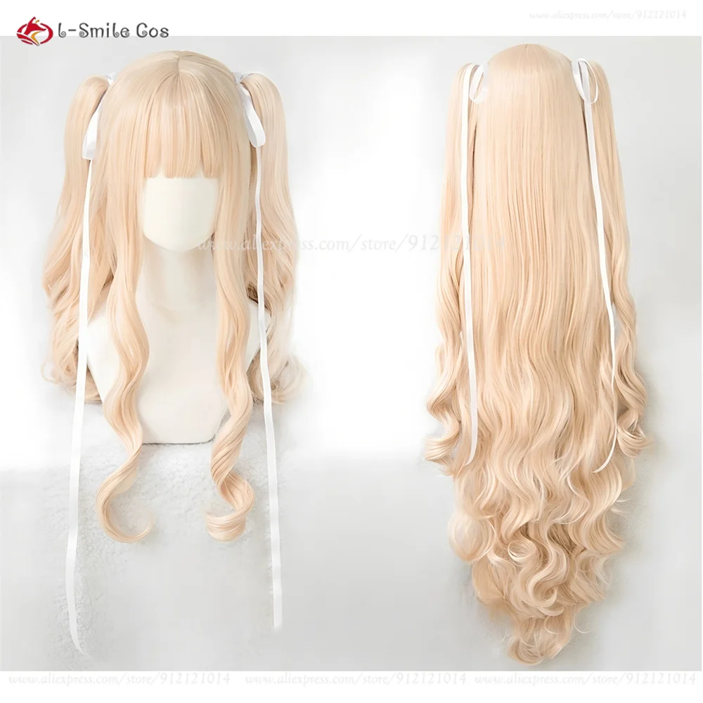 Kirakishou Cosplay Perücke Cream Powder Gold 125cm Lockig Hitzebeständig Synthetik Halloween 2