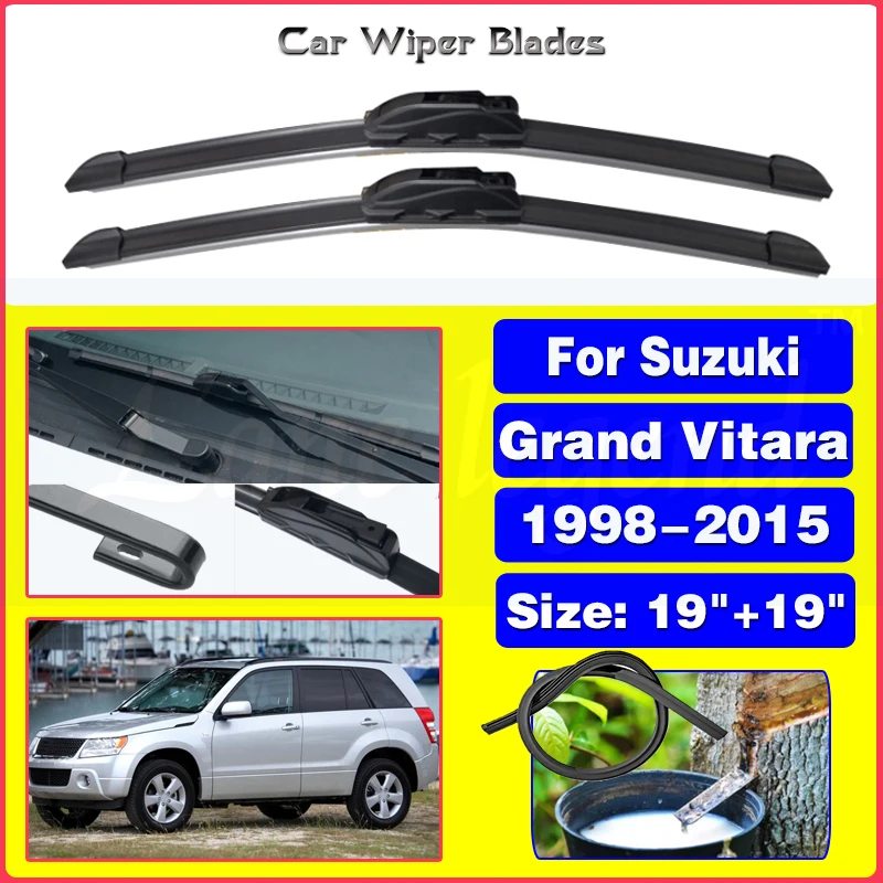 Spazzole Tergicristallo Anteriore Per Suzuki Grand Vitara 1998-2015 1999 2000 2001 2002 2003 Parabrezza Parabrezza Finestra Anteriore 19 "+ 19"