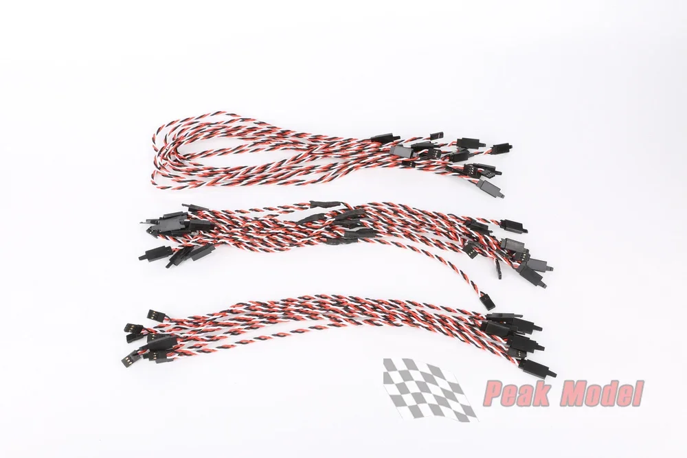 10 Teile/los 60 Kerne Heavy Duty Servo Verlängerung Draht Twisted Draht mit Neue Anti-losserung Schnalle FUTABA/JR Stecker – Detail 2