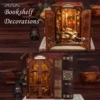 CUTEBEE DIY Book Nook Kit Miniature Wooden Dollhouse with Light Bookshelf Insert Decoration Bookshop Memories Model for Gifts 3