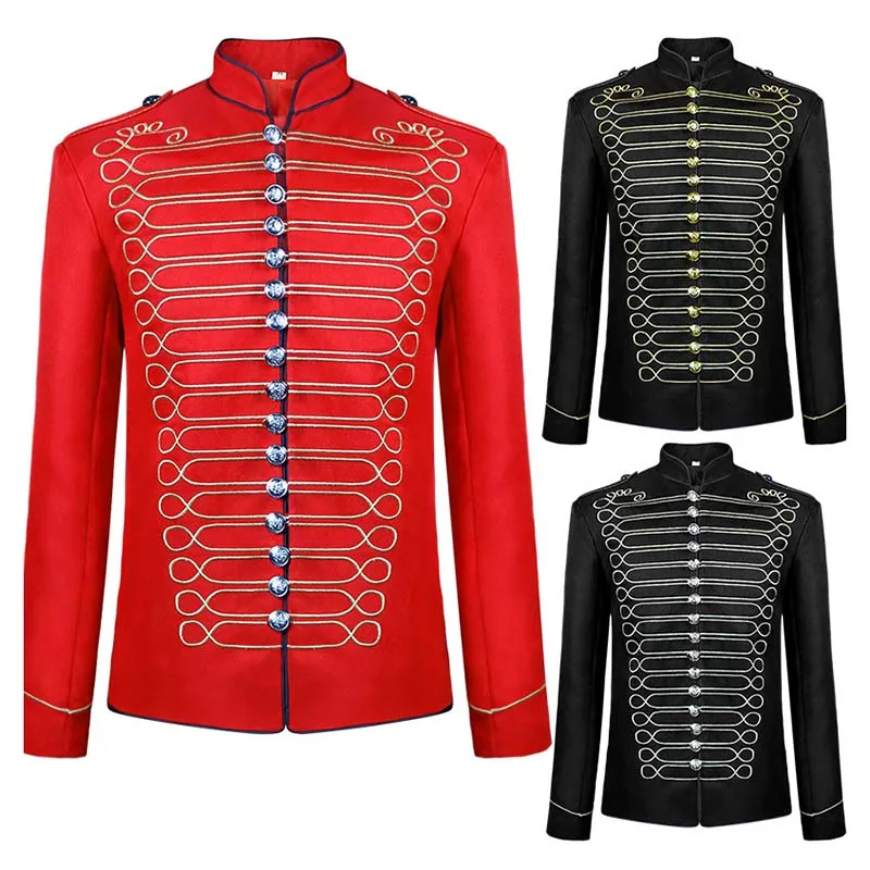 YQVGFBY Abrigo steampunk para hombre, disfraz de mago medieval, abrigo pirata, disfraz de pirata, disfraz de Halloween para fiesta de vampiros renacentistas, disfraces de cosplay para adultos (negro