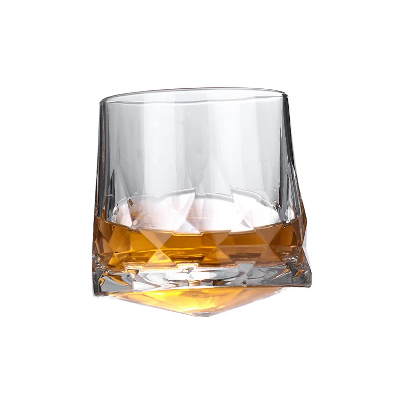 Novel Creative Thick Crystal Whiskey Tumbler Glass Spinning Tops Design Hammer Glasses Of Wine Brandy Cup Wineglass 1-6pcs