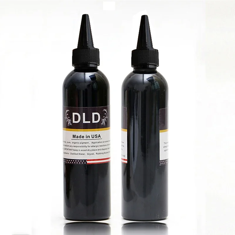 

Premium DLD Black Tattoo Ink Paint Set Set Body Art 230ml Black Professional Beauty Permanent Professional Tattoo Ink