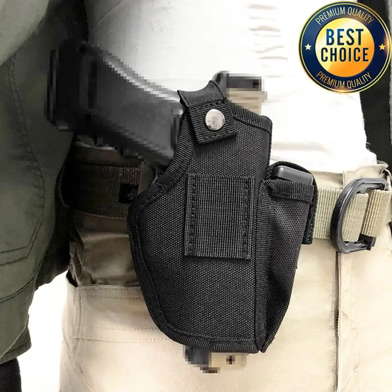 Tactical Pistol Handgun Holster Hunting Magazine Slot Holder