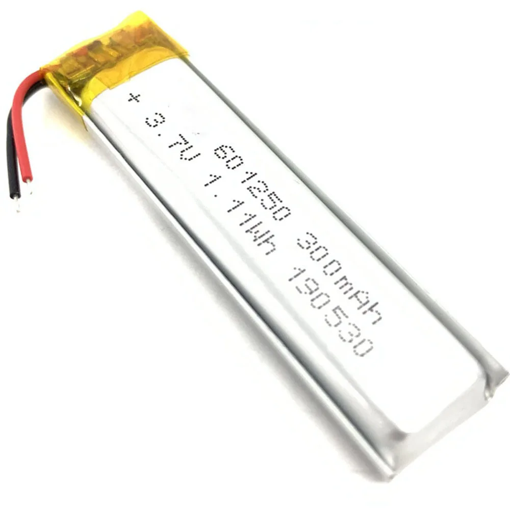 

Rechargeable 300mah 601250 601248 Lithium Polymer ion Battery For Camera Power Bank Mobile Power Charging Treasure Power Tablet
