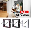 Cat Flap Door with 4 Way Security Lock Puppy Kitten Safety In&out Pet Door Dog Cat Kitten Flap Door Pet Doors and Sliding Door