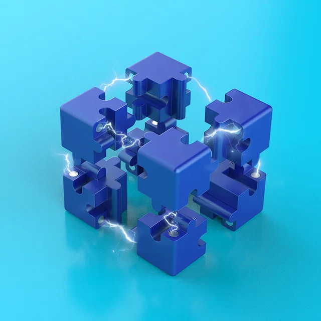 3D Intelligence Cube Building Blocks Educational Toys Student Puzzle Aluminum Alloy Metal Infinite Fidget Anti Stress Relief 2