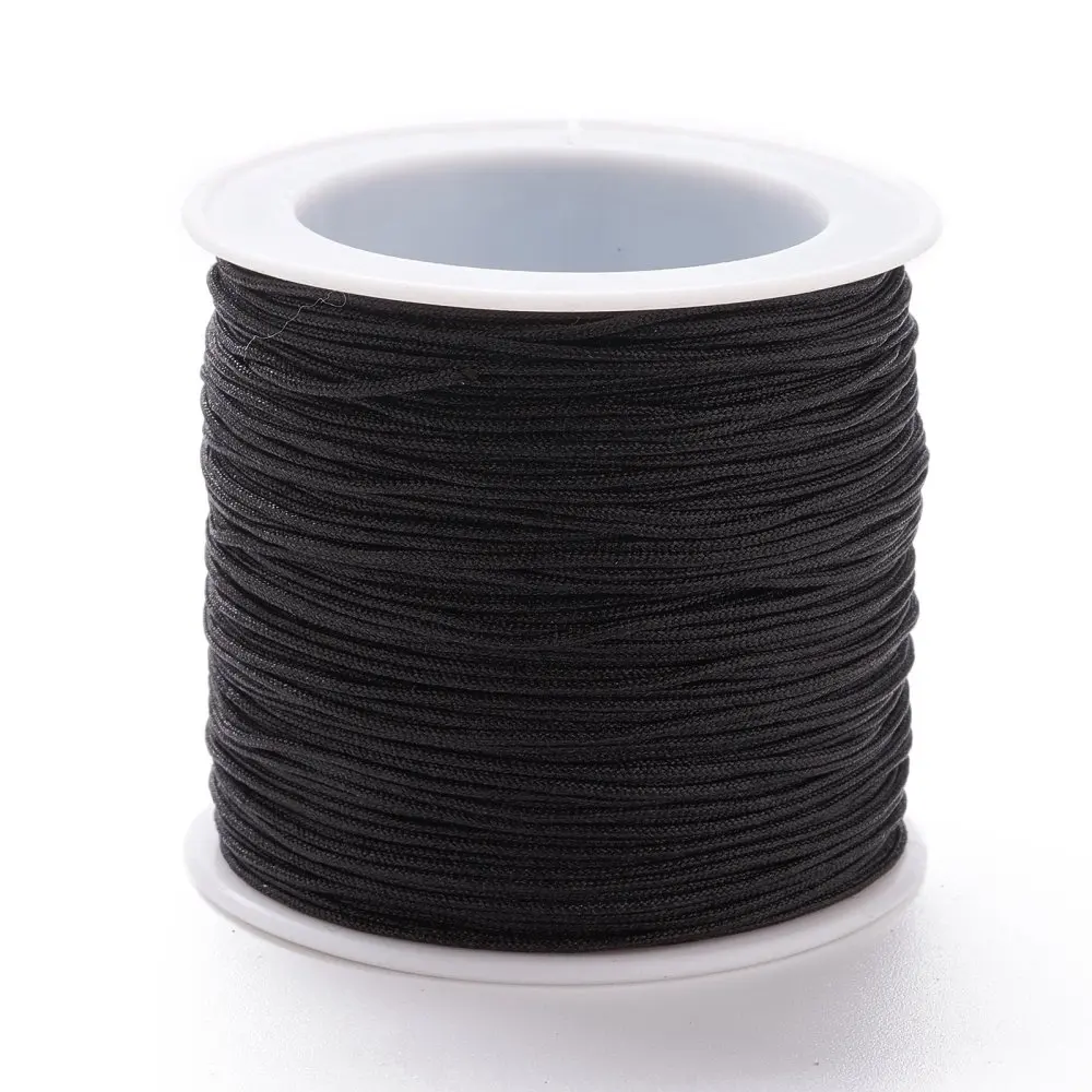 Durable Black Nylon Thread for Jewelry Crafting - 1mm Thickness, 100 Yards