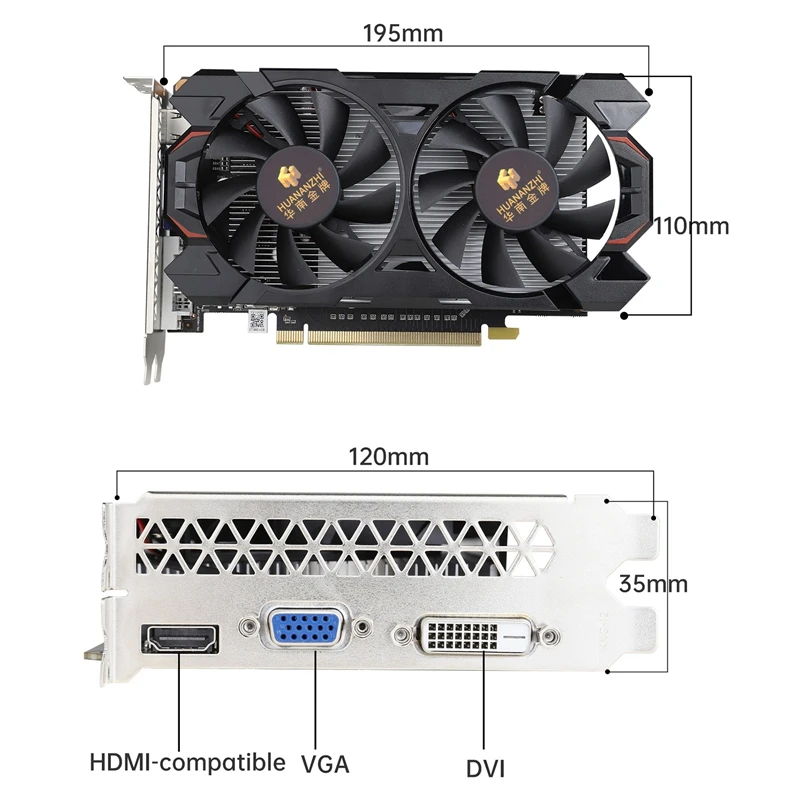 HOT-HUANANZHI GTX 960 Ultra-Fast Graphics Card 128Bit GDDR5 1140/7012Mhz PCI-E3.0 X16 HD Computer Game Desktop Graphics Card gaming card for pc