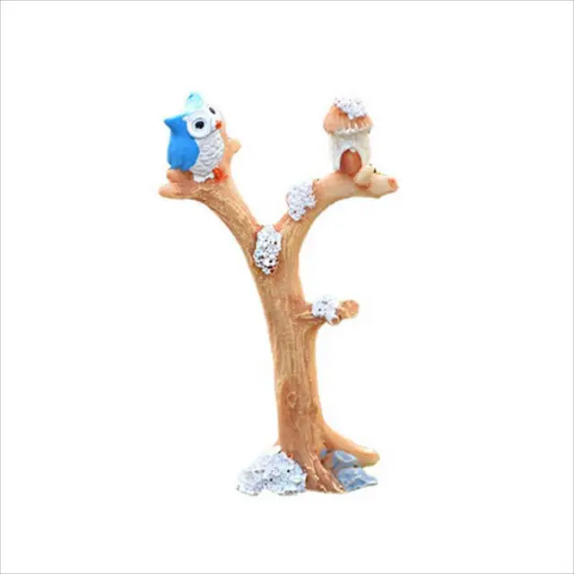 Barkács Gyanta Bagoly Fa Ág Mini Kézműves Miniatűrök Tündérkerti Díszek Bonsai Mikroválási Háztartási Babaház Dekoráció - Image 5