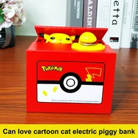 Children's Cartoon Cat Piggy Bank Electric Savings Cute Thief Cat Greedy For Money Eating Cat Piggy Bank Toy Creative Greedy Cat 1