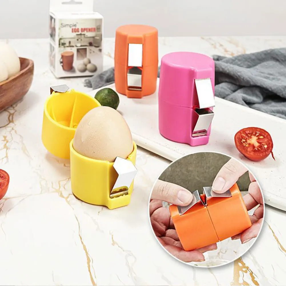 Egg Shell Opener 3-1PC egg shell opener egg opener Portable Egg Opener Kitchen Handheld Shell Crusher Household Press Separator Kitchen Gadget