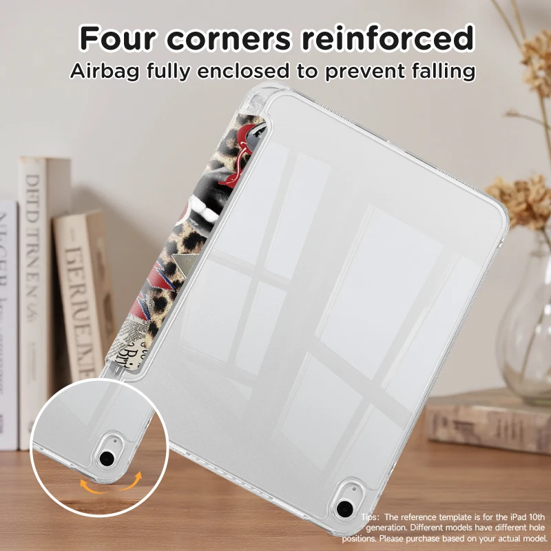 Versatile Y-Fold iPad Case with Adjustable Stand and Auto Wake/Sleep Functionality
