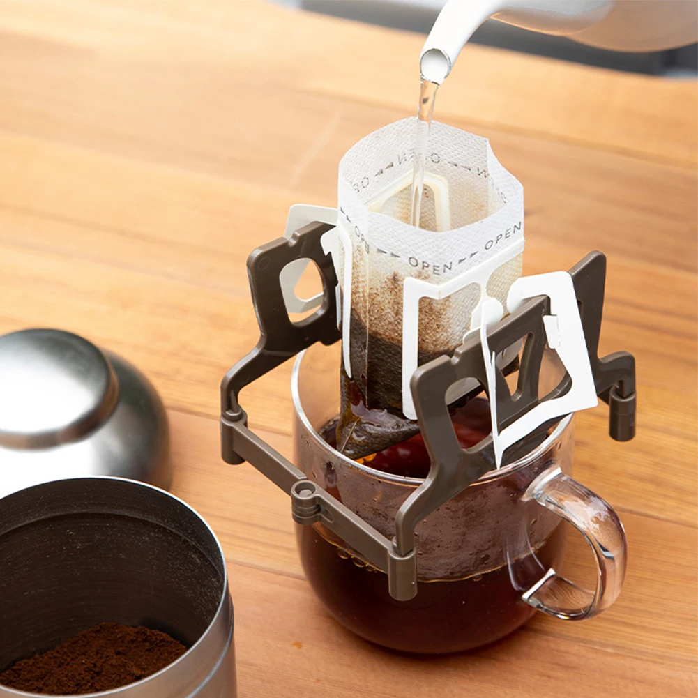 Coffee Filter Holder Portable Coffee Ears Drip Paper Bags Shelf Reusable Ear-mounted Filtering Paper Rack Household Coffeeware