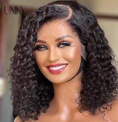 Water Wave Lace Front Short Bob Wig Transparent T Part Lace Human Hair Wigs for Women PrePlucked Brazilian Short Bob Wigs OnSeal