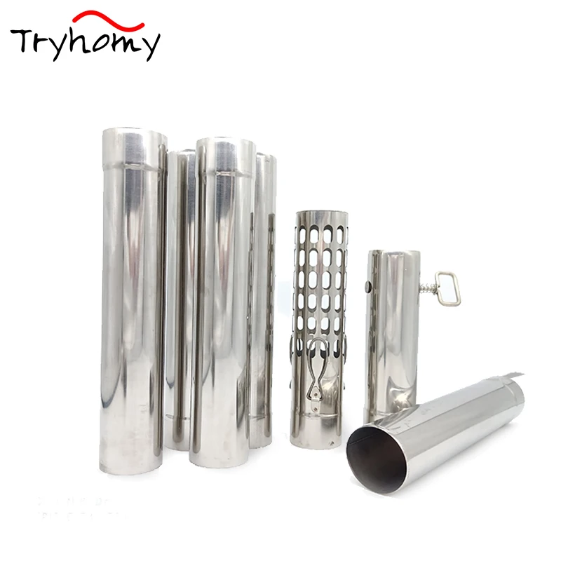

Tryhomy Tent Wood Burning Stove Accessories Chimney Kit Camp Firewood Stove Damper Spark Arrestor Hot Tent Stove Protector Pipe