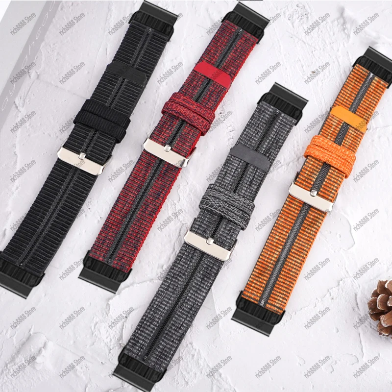Cinturino Smart Watch In Nylon Da 26Mm Per Garmin Fenix 7X Feni X 6 X Fenix 5X Cinturino A Sgancio Rapido Per Cinturino Descent Mk1 Fenix 3 3 Hr