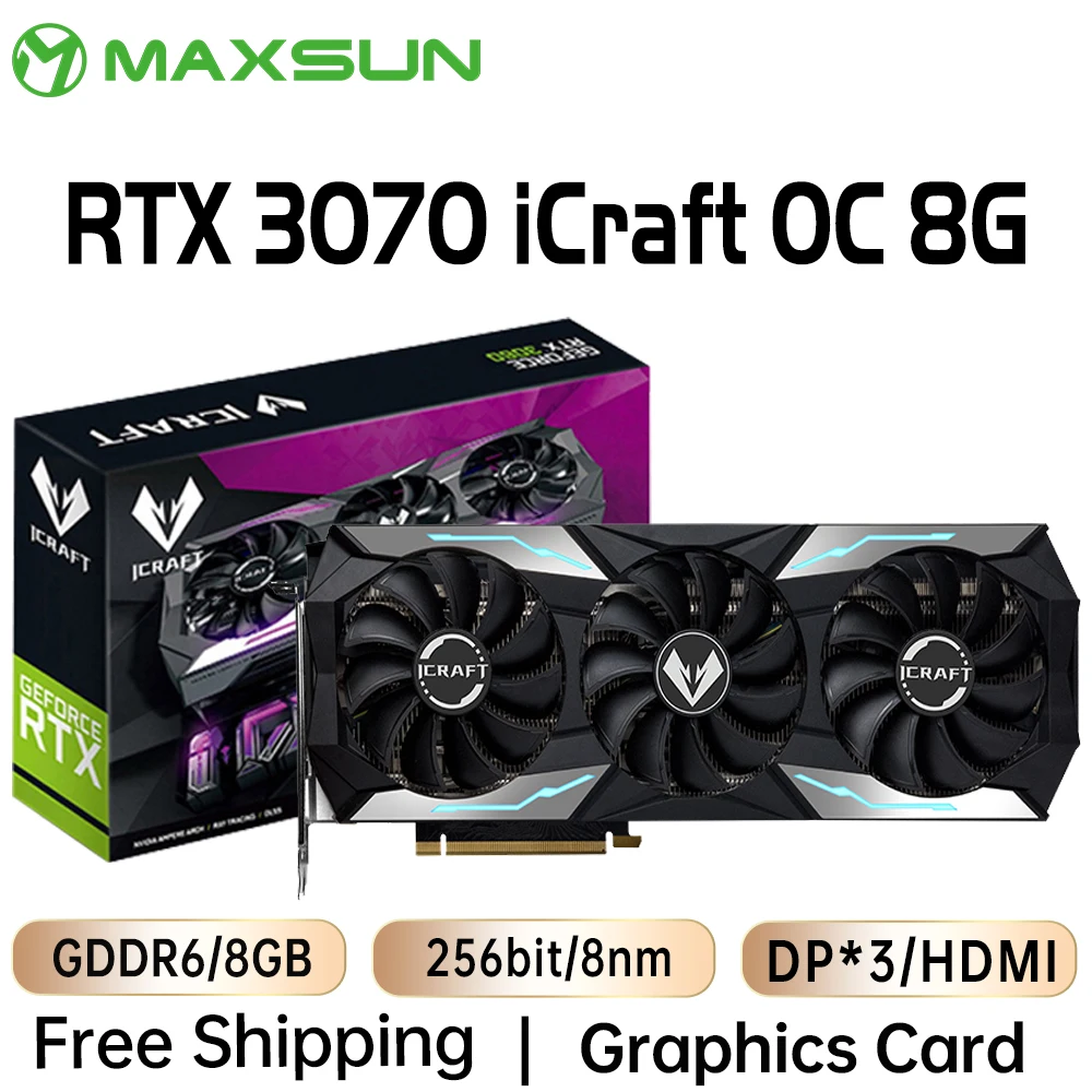 Gpu Maxsun Icraft 3070 MAXSUN Graphics Card RTX 3070 ICraft OC 8GB