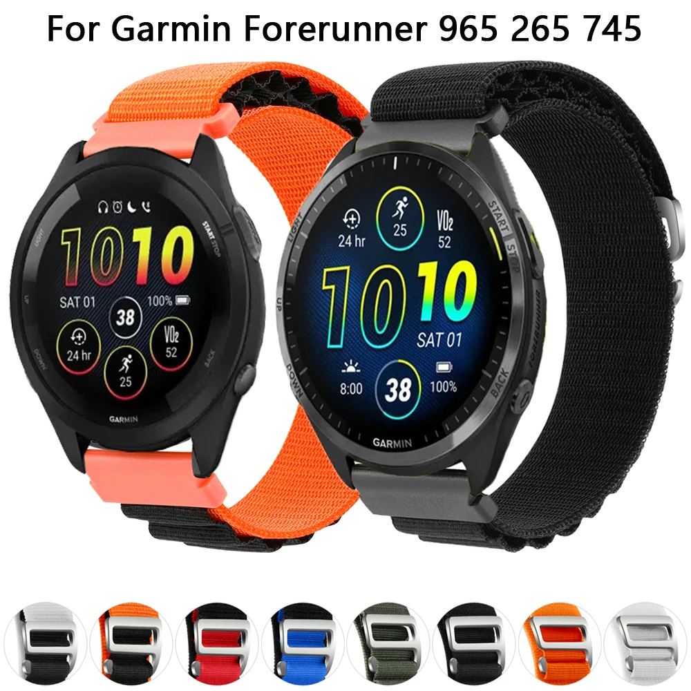 

Ремешок нейлоновый для наручных часов, 22 мм, для Garmin Forerunner 965 265 745 255M
