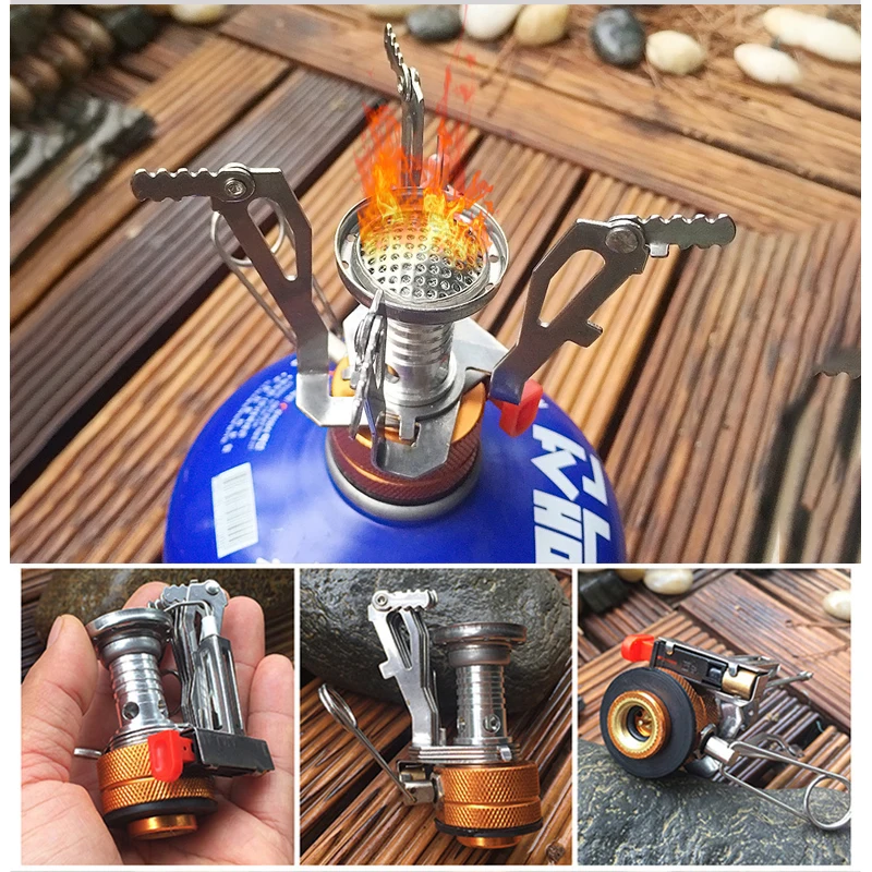 3000W Mini Gas Stove Outdoor Folding Tourist Burner Portable Furnace Picnic Cooking Camping Supplies 캠핑용품 camping gas stove camping stove