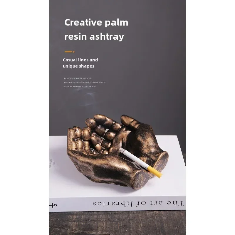Hot Creative Resin Crafts Ornaments, Divine Hands Light Luxury Playful Anti Fly Ash, Home Living Room Office Ashtray Ornaments