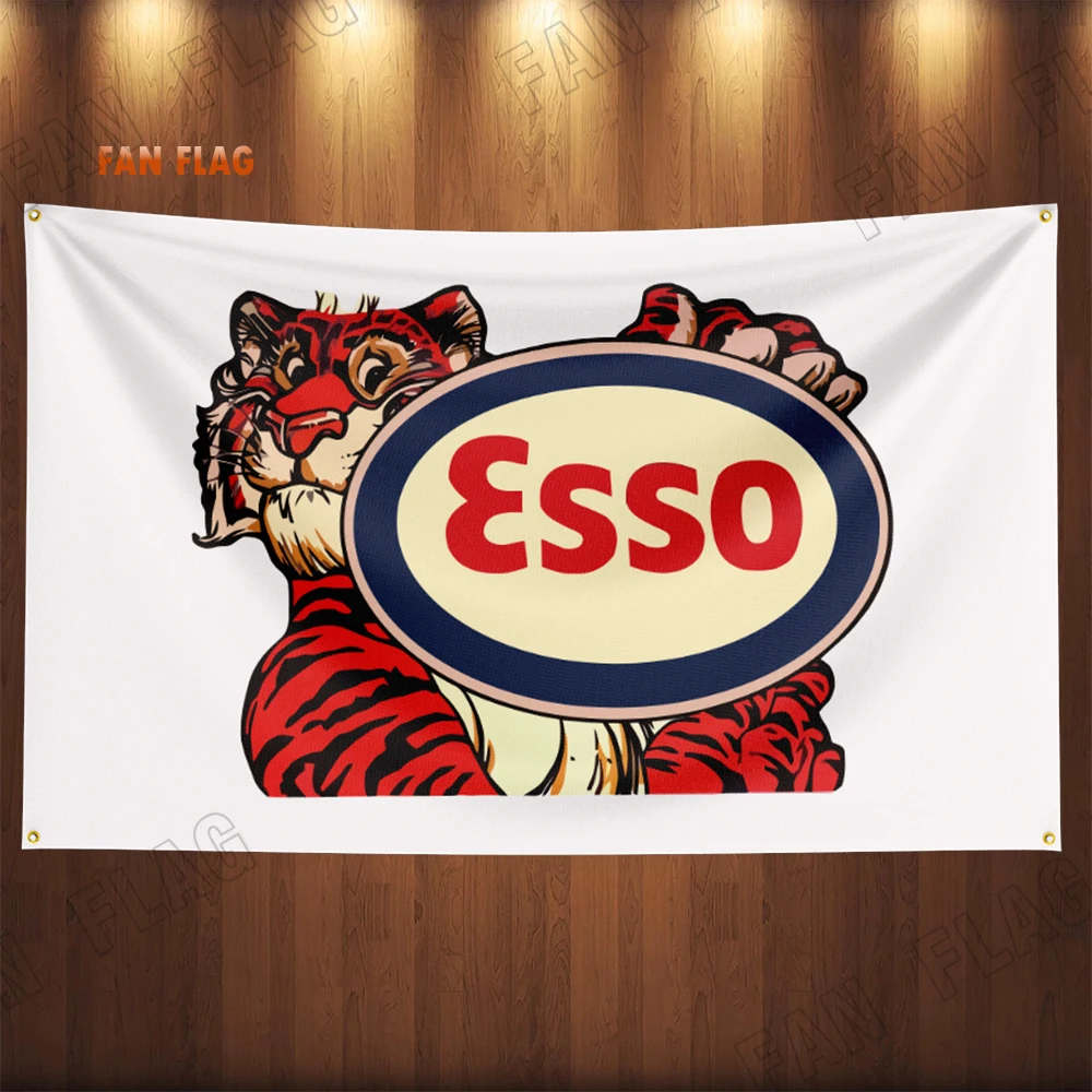90x150CM ESSOs Oil Gasoline Flag Banners Diesel Fuel Petrol Flag Banners Garage Car Tapestry Flag Garage Outdoor Decor