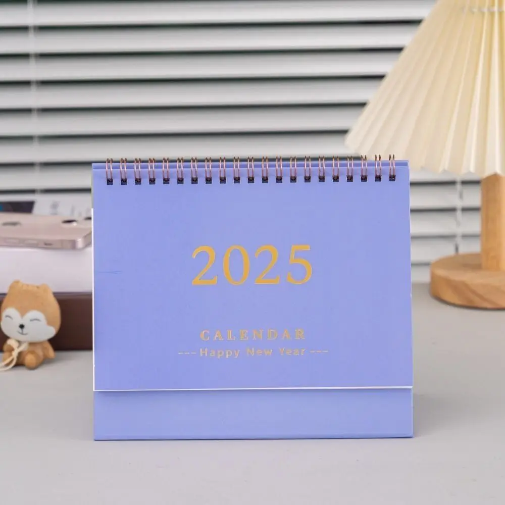 2025 Desktop Calendar 12-Month Standing Flip Calendar Student Stationery Monthly Planner Desk Accessories desk calendar