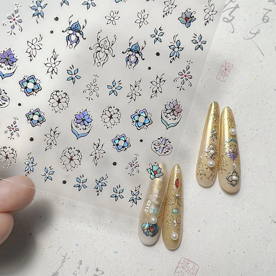 Cherry Blossom 5D Nail Art Stickers – Elegant Spring Petal Decals