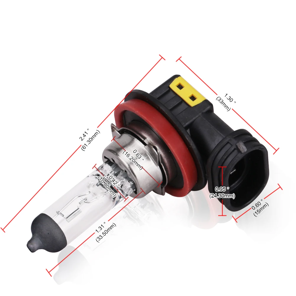2pcs H8 55W 4300K ??할로겐 램프 자동차 안개 램프 12V 백색광 H8 할로겐 헤드 라이트 전구 H8 자동차 헤드 라이트 교체 전구