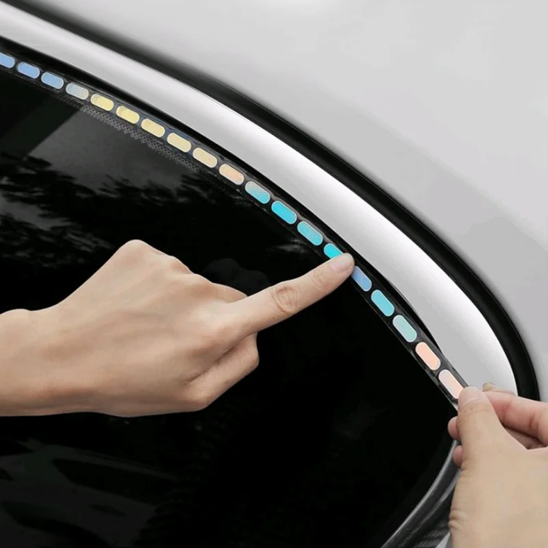 

4pcs/set Car Self-adhesive Moulding Trim Car Motorcycle Dashed Lines Strips Reflective Stickers Luminous Strip Decor Accessories