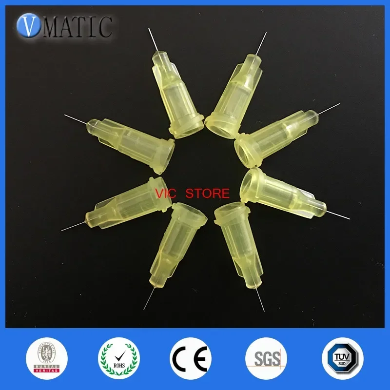 Non Sterilized Quality Assurance 100Pcs 32G 1/4'' Inch Stainless Steel Glue Dispensing Screw Syringe Needle Tips