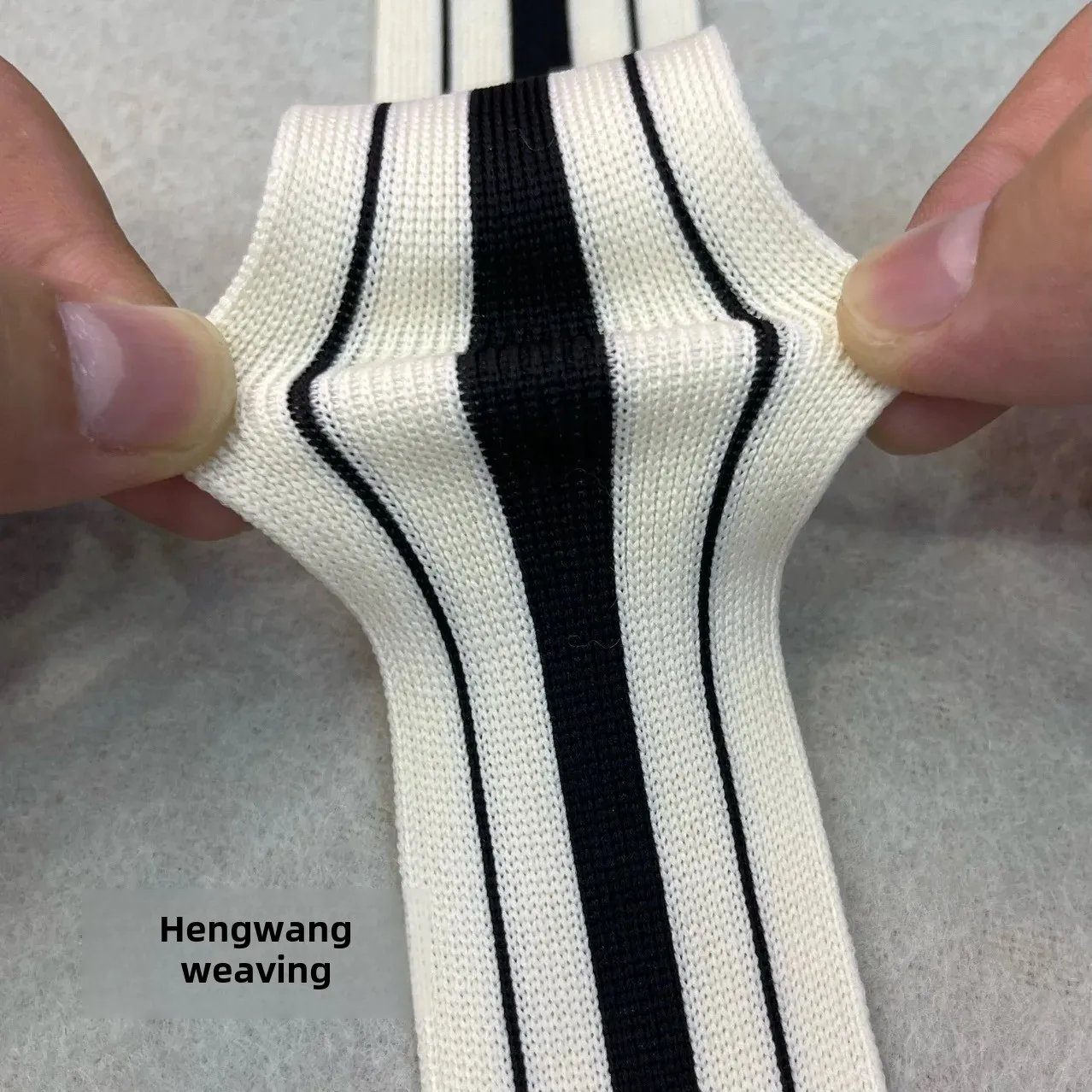 4cm Shallow Almond Base 3 Black Stripes Micro Knit Ribbon Widened Clothes Trousers Side Color Strip Decorative Accessories