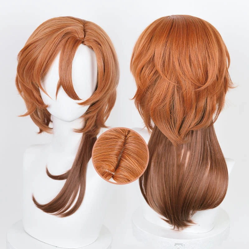 

Anime Bungo Stray Dogs Cosplay Wig Men Brown Hair Long 55 cm