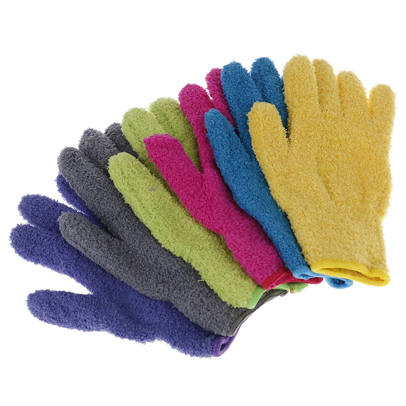 Microfiber Dusting Cleaning Glove Mitt Cars Windows Dust Remover Tool Reusable Cleaning Glove 1pc