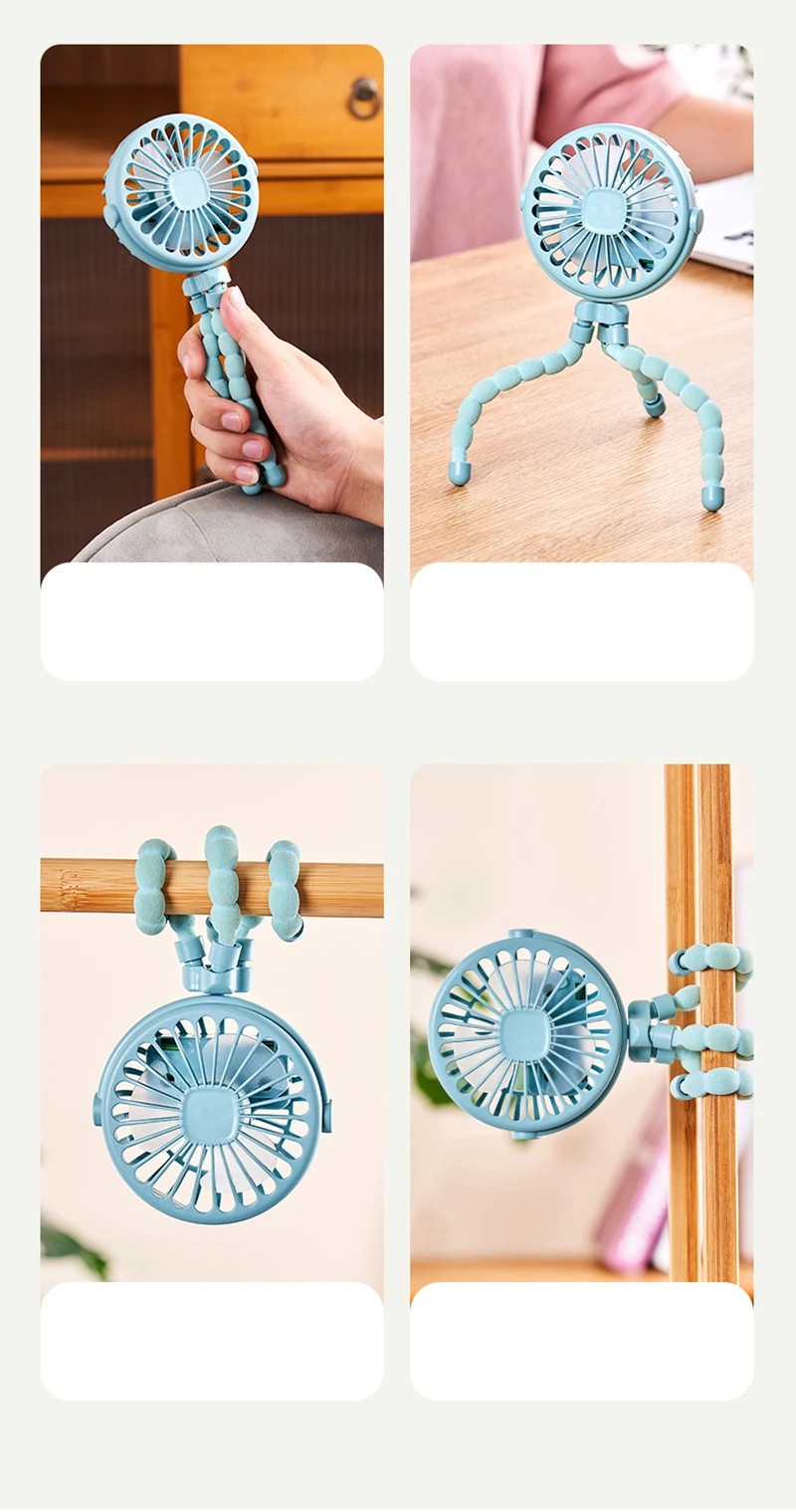 Description Picture 5 of itemFan for Cart Stroller Fans Portable Outdoor Fan Clip On for Baby 500mAh USB Rechargeable Fans Stroller Accessories