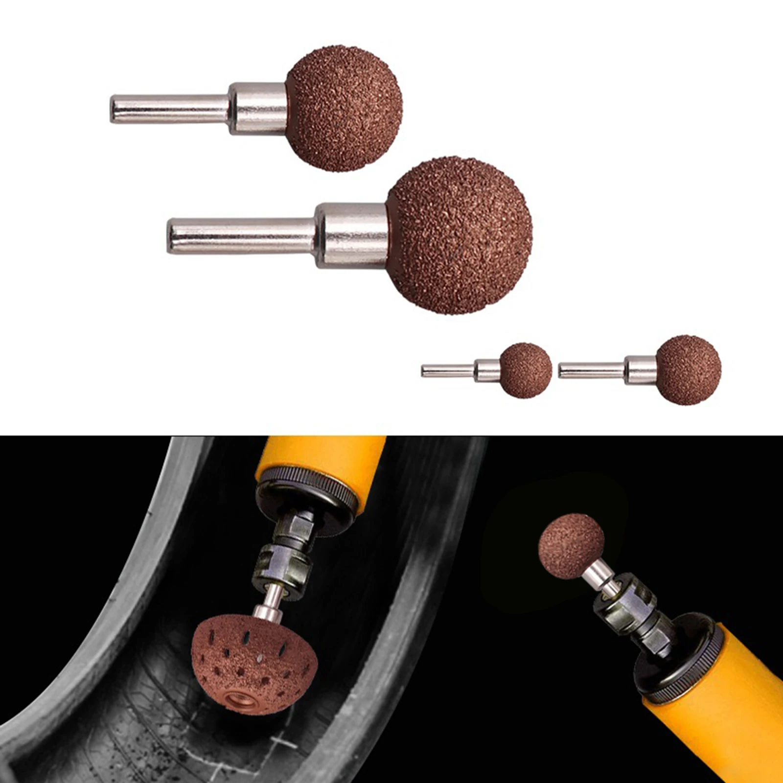 Portable 22/25mm Tungsten Steel Material Round Rod Pneumatic Tire Grinding Head Grinding Tire Repair Tools For Sanding Machines