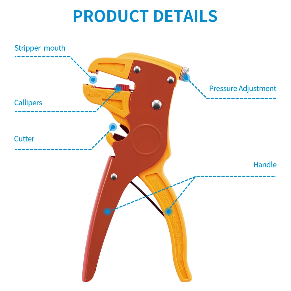 Reset Spring Cable Crimper Convenient Cutters Practical Tool Carbon Steel Portable Multifunctional Duckbill Wire Strippers