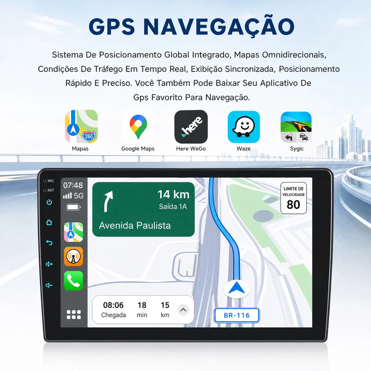 ESSGOO Car Radio Android 15 Carplay Auto Multimedia Video 7/9/10'' Universal Stereo For Volkswagen Nissan Hyundai Kia Toyota — view 5
