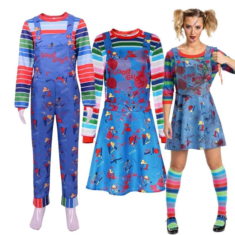 

Halloween Carnival Scary Nightmare Chucky Doll Adult Chucky Costume for Men
