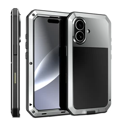 Heavy - Duty Protective Armor Metal Aluminum Shell Shockproof Case - iPhone 12 Mini (Silver)