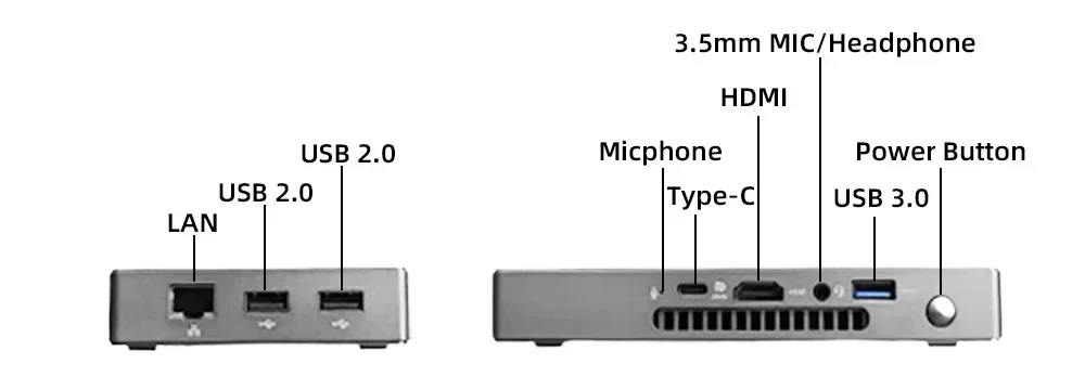 SZBOX JX5 Pocket Mini PC Intel Alder Lake N100 LPDDR5 12GB Windows 11 WIFI6 BT5.2 Dual Screen Type-C Portable Mini Computer Meta