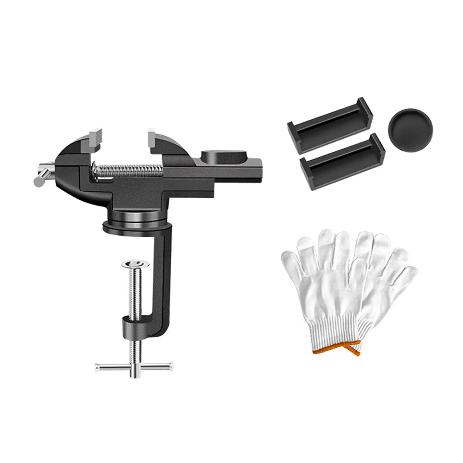 Table Vise Bench Vise 360 Degree Rotating Hand Tools Mini Universal Clamp on Vise Tabletop Clamp for Model Craft_voghion.com