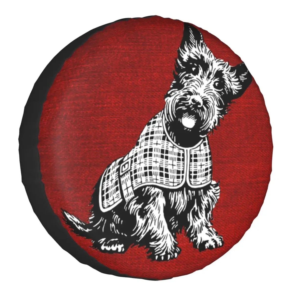 

Scottish Terrier Spare Tire Cover for Grand Cherokee Jeep SUV Camper Scottie Dog Car Wheel Protector Covers 14-17 Inch