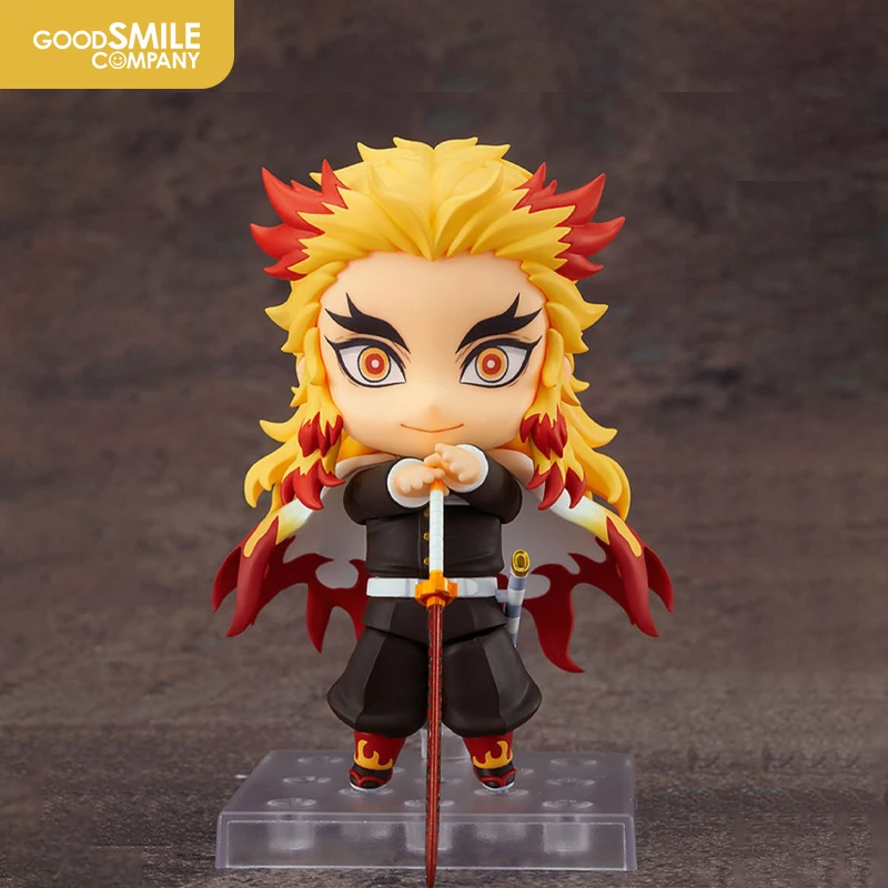

In stock Original Gsc Good Smile Rengoku Kyoujurou Demon Slayer 10Cm Pvc Nendoroid Anime Figures Ornaments Collect Model Toys
