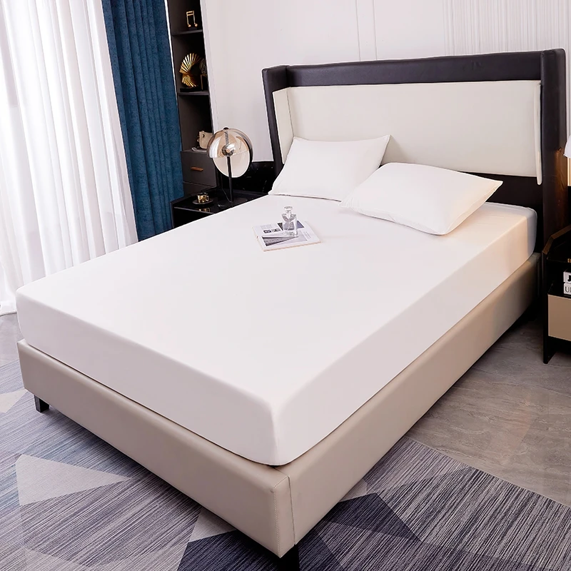 Kuup Safe Waterproof Mattress Protector, Soft Comfortable Breathable Solid Color Bedding Mattress Cover Fitted, No Pillowcases 2