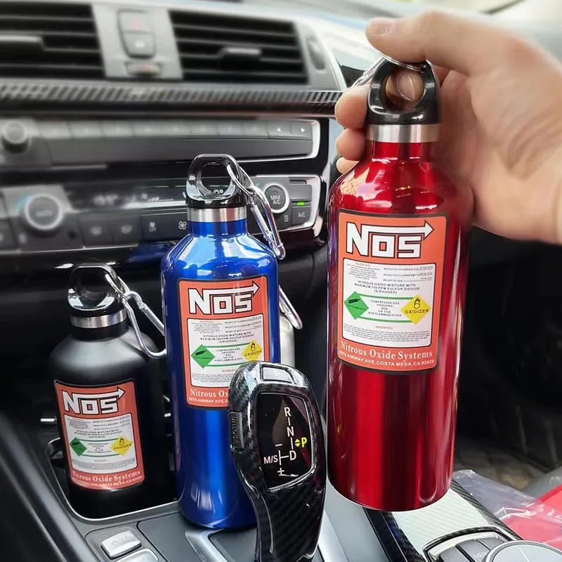 NOS water bottle motorcycles car insulation cup 500ML stainless racing style car interior decoration accessories nos thermos cup 2