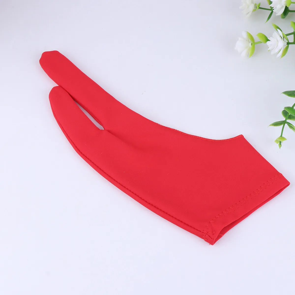 그래픽 디자이너를 위한 2Pcs 두 손가락 그리기 장갑, 그림 그리기, 미끄럼 방지, 땀 방지, 태블릿 표면 보호
