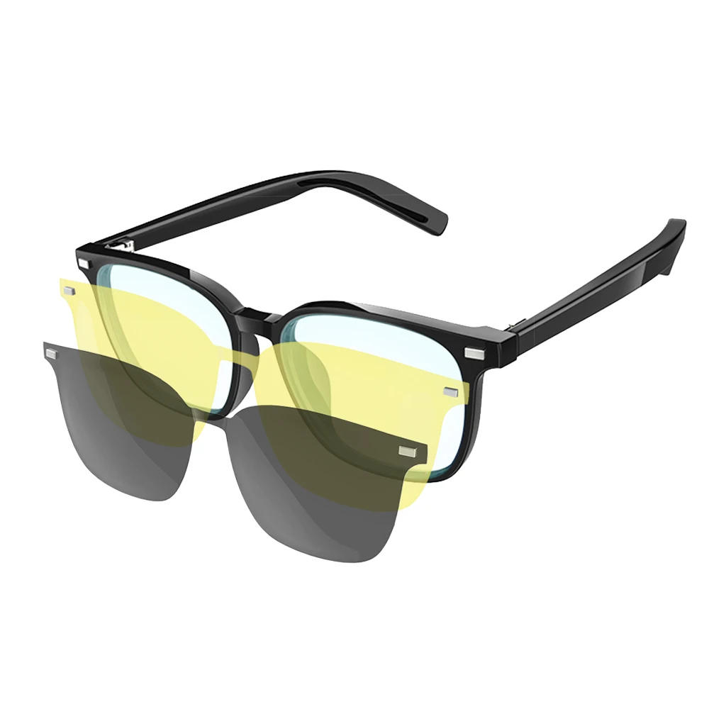 

Беспроводные магнитные присоски для разборки объектива bluetooth 5,3 очки наушники стерео звук дистанционное управление фотография автоматический