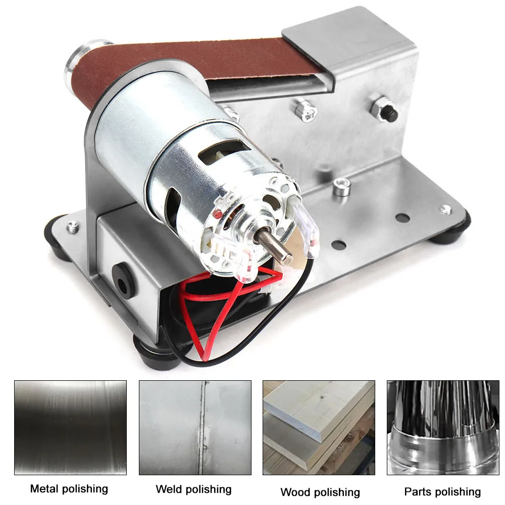 110/220V15&deg;Electric Belt Grinder Mini Polisher Multifunctional Belt Grinder For Metal Woodworking Knife Edge Sharpening Abrasive electric grinder belt sander