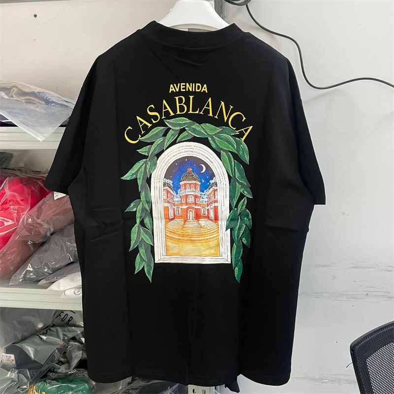 

Summer Castle Casablanca T Shirt Men Women Tennis Club Best Quality White Black Oversize Casa Blanca T-shirt Avenida Top Tees